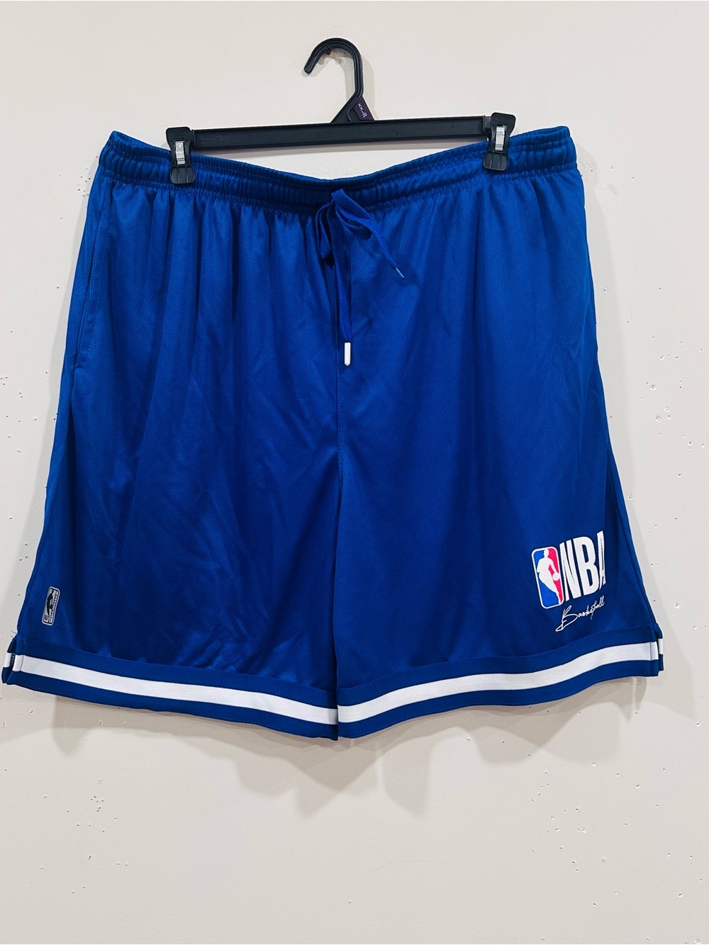 NBA Basketball Shorts Men's Size 2X Blue Mesh Athletic Gym Shorts Made in Egypt